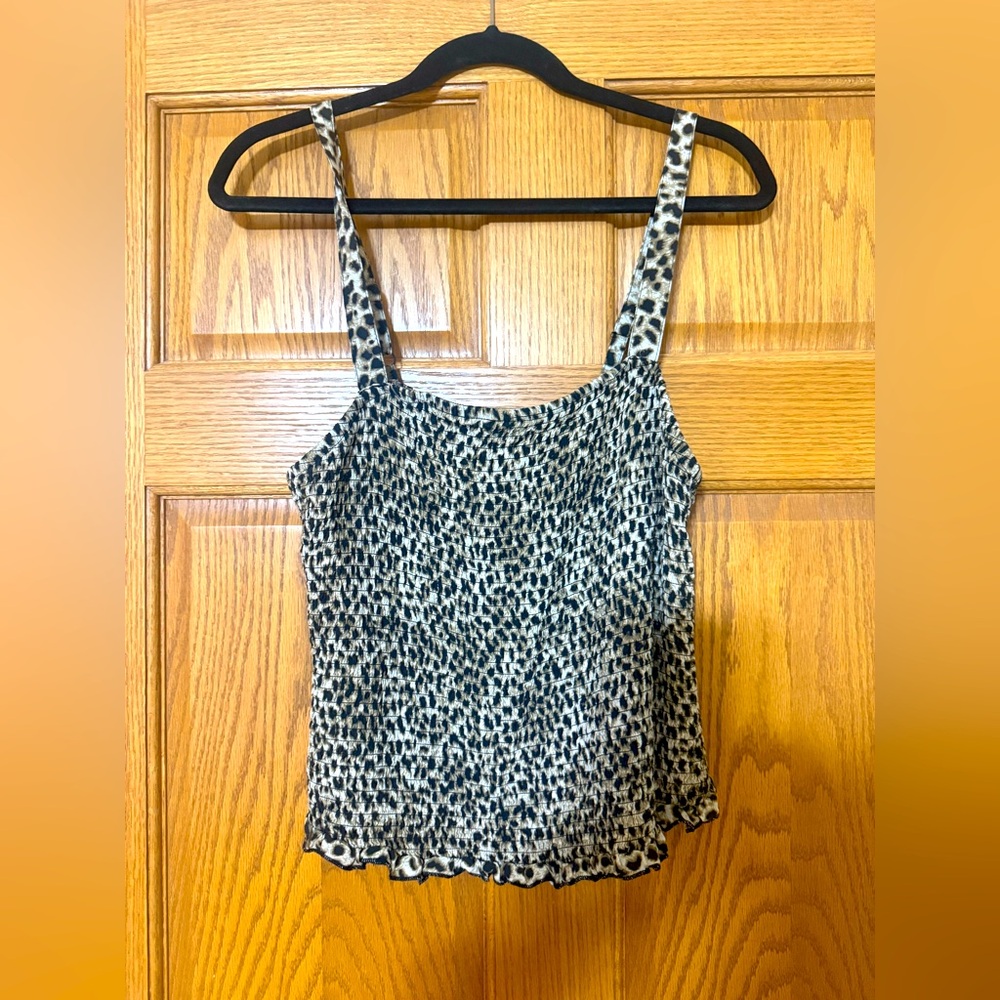 Torrid Black and White Leopard Camisole